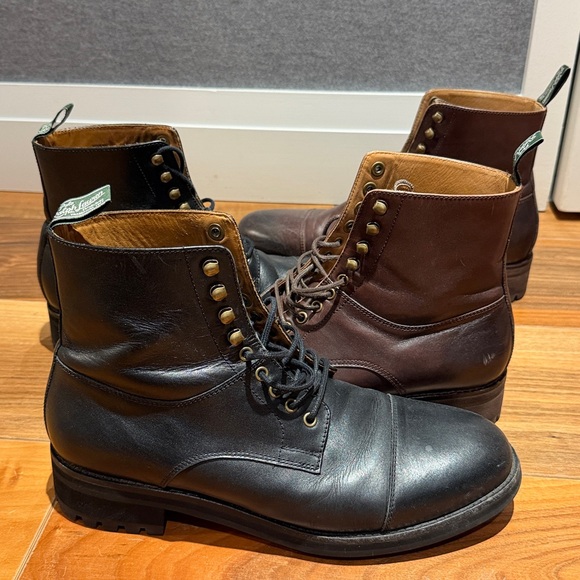 Polo by Ralph Lauren Black and Brown Men's Boots - Picture 2 of 5